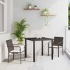 vidaXL Conjunto de Comedor de Jard&iacute;n 3 pcs Marr&oacute;n y Negro
