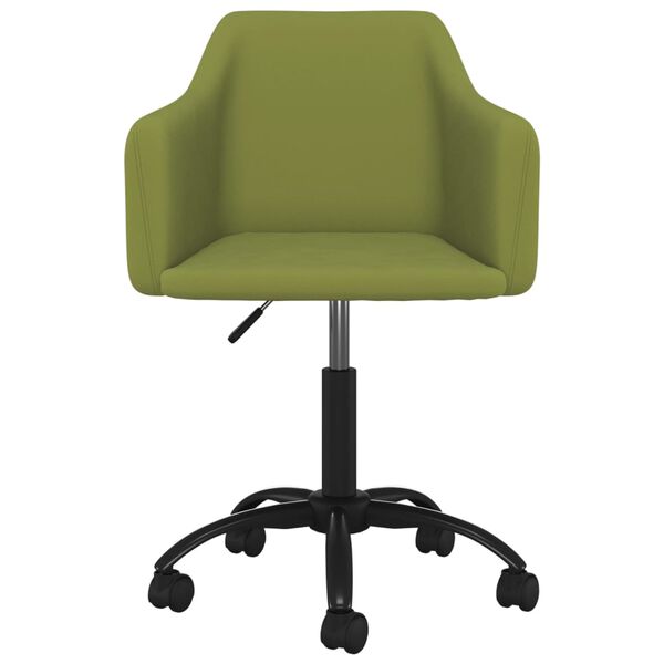 vidaXL Sillas de comedor giratorias 2 unidades terciopelo verde claro
