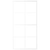 vidaXL Puerta corredera ESG vidrio y aluminio blanca 102,5x205 cm