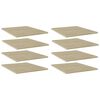 vidaXL Estante estanter&iacute;a 8 uds contrachapada roble Sonoma 40x40x1,5cm