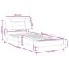 vidaXL Estructura de cama sin colch&oacute;n Hvar cuero sint&eacute;tico blanco 90x200 cm