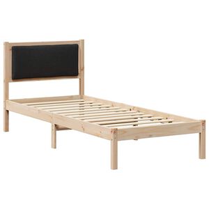 vidaXL Estructura de cama Negro 80 x 200 cm Madera de pino macizo