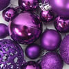 vidaXL Juego de bolas de Navidad 111 pzas poliestireno morado