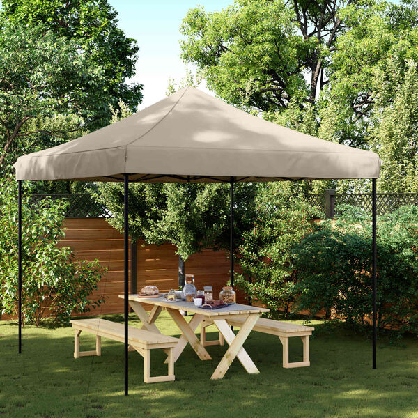 vidaXL Tienda de fiesta plegable Pop-Up taupe 292x292x315 cm