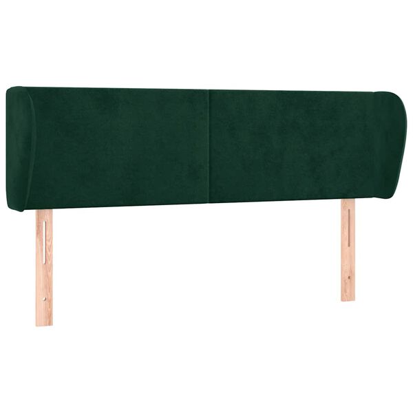 vidaXL Cabecero de terciopelo verde oscuro 147x23x78/88 cm