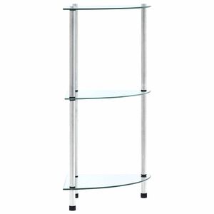 vidaXL Estanter&iacute;a 3 niveles cristal templado transparente 30x30x67 cm