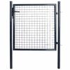vidaXL Puerta de jard&iacute;n de malla acero galvanizado 100x100 cm gris