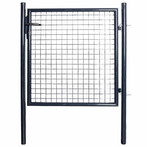 vidaXL Puerta de jard&iacute;n de malla acero galvanizado 100x100 cm gris