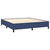 vidaXL Cama box spring con colch&oacute;n tela azul 180x200 cm