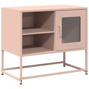 vidaXL Mueble para TV de acero rosa 68x39x60,5 cm