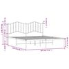 vidaXL Estructura cama sin colch&oacute;n con cabecero metal blanco 183x213cm