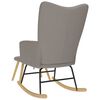vidaXL Sillón mecedora con taburete tela gris taupe