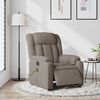 vidaXL Sill&oacute;n reclinable de masaje el&eacute;ctrico tela gris taupe