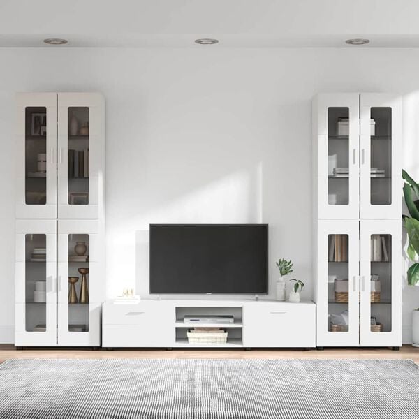 vidaXL Conjunto de mueble de TV con caj&oacute;n FLORIN Madera de ingenier&iacute;a