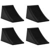 vidaXL Calzos para ruedas 4 piezas goma 16x9x9 cm