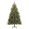 vidaXL &Aacute;rbol de Navidad artificial con ramas plegables y conos 240 cm