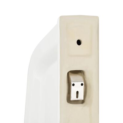 vidaXL Separador de privacidad de urinario de pared cerámica blanco