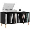 vidaXL Mueble para discos de vinilo Roble Negro 100 x 38 x 48 cm