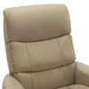 vidaXL Sill&oacute;n de masaje reclinable cuero PE madera curvada capuchino