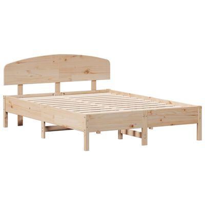vidaXL Estructura de cama con cabecero madera maciza pino 120x190 cm