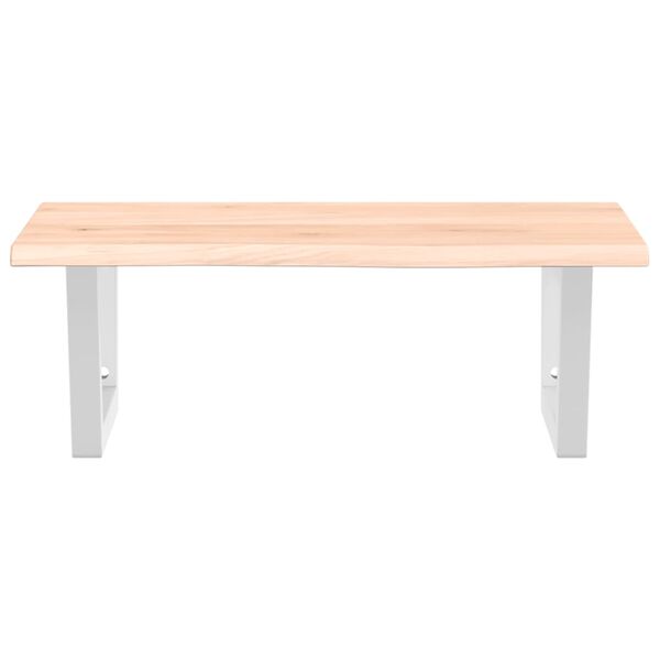 vidaXL Estante de lavabo de pared de acero y madera maciza de roble