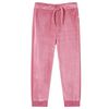 vidaXL Pantalones de ch&aacute;ndal infantiles color frambuesa 128