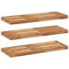 vidaXL Estante flotante 3 uds madera acacia acabado aceite 100x30x4 cm