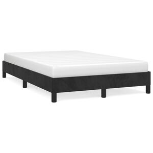 vidaXL Estructura de cama sin colch&oacute;n terciopelo negro 120x190 cm
