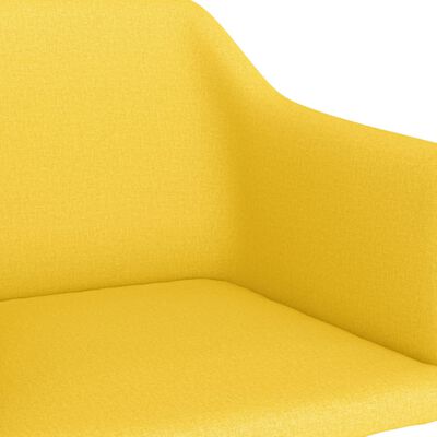 vidaXL Silla mecedora de tela amarillo