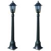 vidaXL Farolas de jard&iacute;n Preston 2 piezas 105 cm