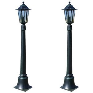 vidaXL Farolas de jard&iacute;n Preston 2 piezas 105 cm