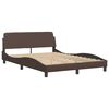 vidaXL Estructura de cama Viana con LED sin colchón marrón 140x190 cm