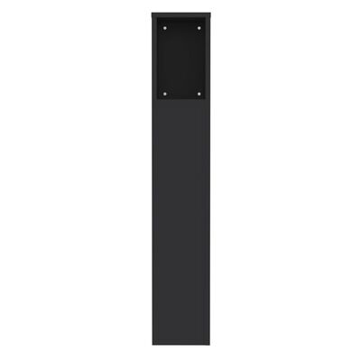 vidaXL Mueble cabecero negro 100x18,5x104,5 cm