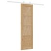 vidaXL Puerta Corredera Marr&oacute;n 61 x 198,5 cm Madera de pino macizo