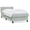vidaXL Cama box spring con colch&oacute;n terciopelo gris claro 90x220 cm