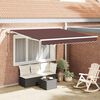 vidaXL Toldo retr&aacute;ctil autom&aacute;tico con luces LED marr&oacute;n 300x250 cm