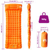 vidaXL Colch&oacute;n de camping autoinflable con almohada 1 persona naranja
