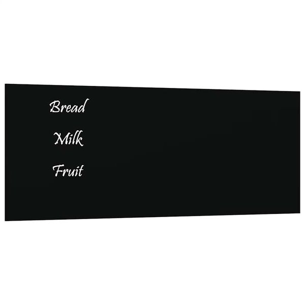 vidaXL Pizarra magnética de pared vidrio templado negro 50x20 cm