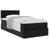 vidaXL Cama otomana colch&oacute;n cuero sint&eacute;tico negra 90x190 cm