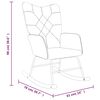 vidaXL Mecedora con taburete tela patchwork