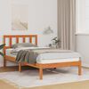 vidaXL Estructura de cama con cabecera Marr&oacute;n cera 80 x 200 cm