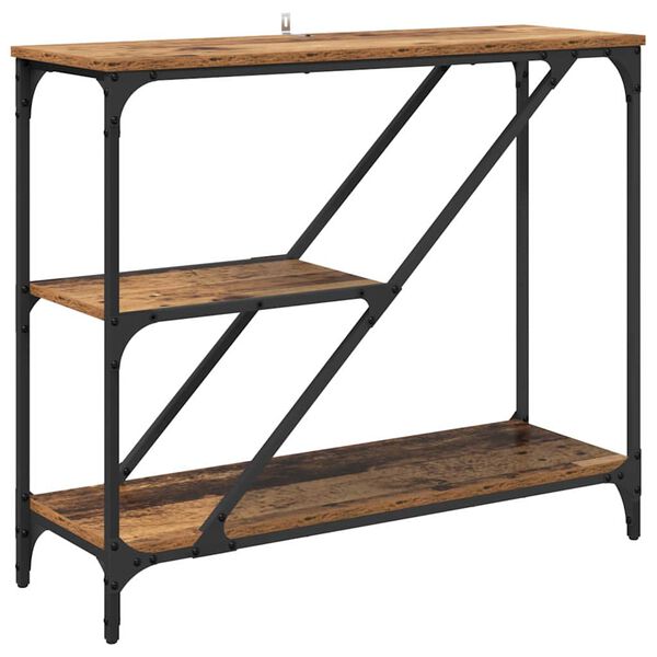 vidaXL Mesa Consola Madera Vieja 88,5 x 30 x 75 cm