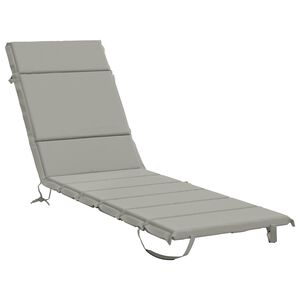 vidaXL Coj&iacute;n de Tumbona GEMERT 100% Poli&eacute;ster Gris 200 x 50 x 3 cm