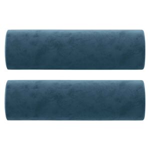 vidaXL Cojines decorativos 2 uds terciopelo azul 15x50 cm