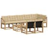 vidaXL Conjunto de sof&aacute;s de exterior 9 uds. y Beige