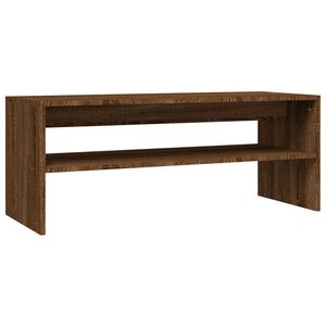 vidaXL Mesa de centro madera contrachapada roble marr&oacute;n 100x40x40 cm