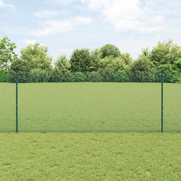 vidaXL Valla con Poste Verde 1 x 25 m Acero