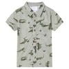 vidaXL Camisa infantil caqui claro melange 104