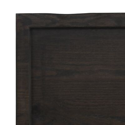 vidaXL Tablero mesa madera tratada borde vivo marrón 40x40x(2-4) cm