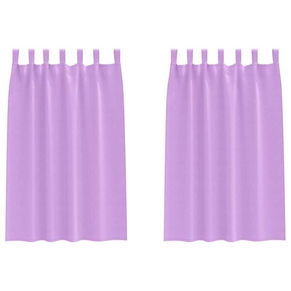 vidaXL Cortinas Opacas con Anillas 2 pcs Morado 175 x 140 cm Poli&eacute;ster
